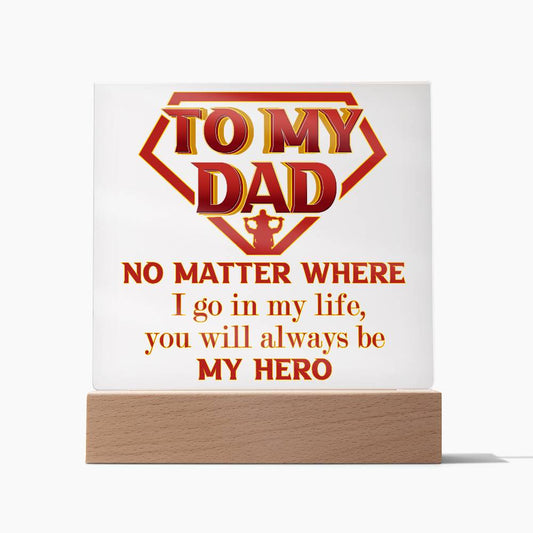 Printed Square Acrylic Plaque Gift for Dad, Gift For Father, Birthday Gift, Father's Day Gift