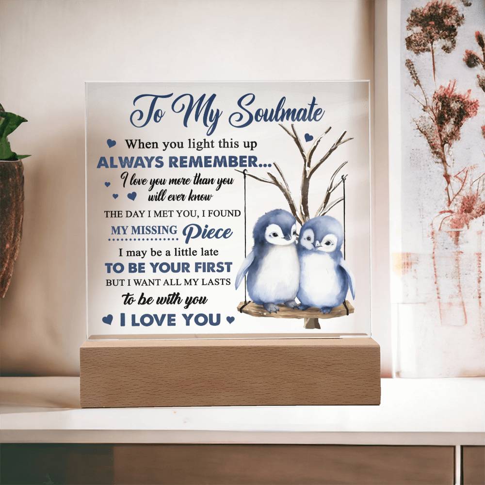 I Want To Be Your Last- Acrylic Square Plaque- Gift For Soulmate