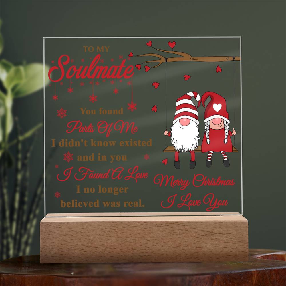 Romance in the Heartfelt Acrylic Square Plaque_ Gift For Soulmate