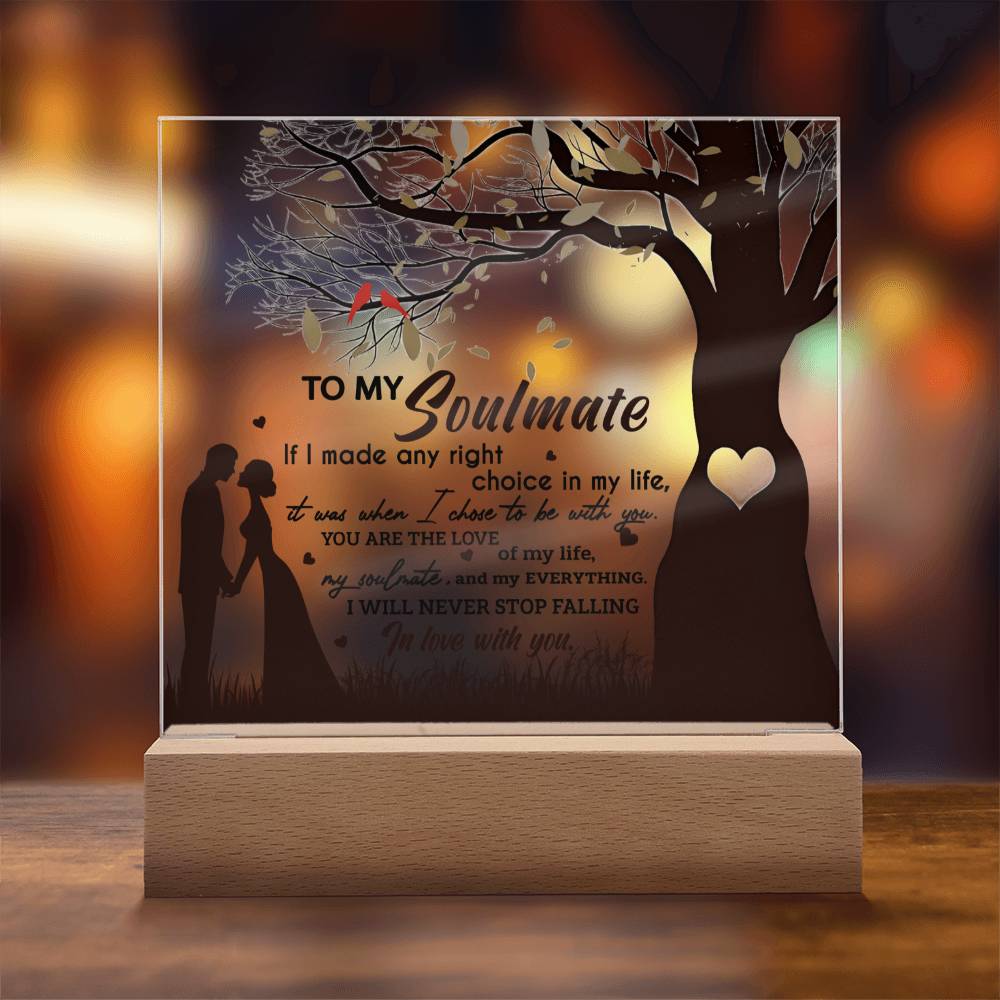 I Chose To Be With You- Acrylic Square Plaque - Gift For Soulmate