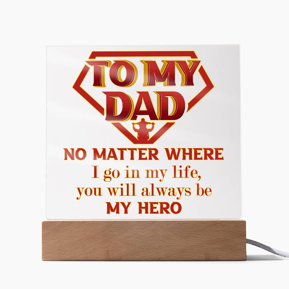 Printed Square Acrylic Plaque Gift for Dad, Gift For Father, Birthday Gift, Father's Day Gift