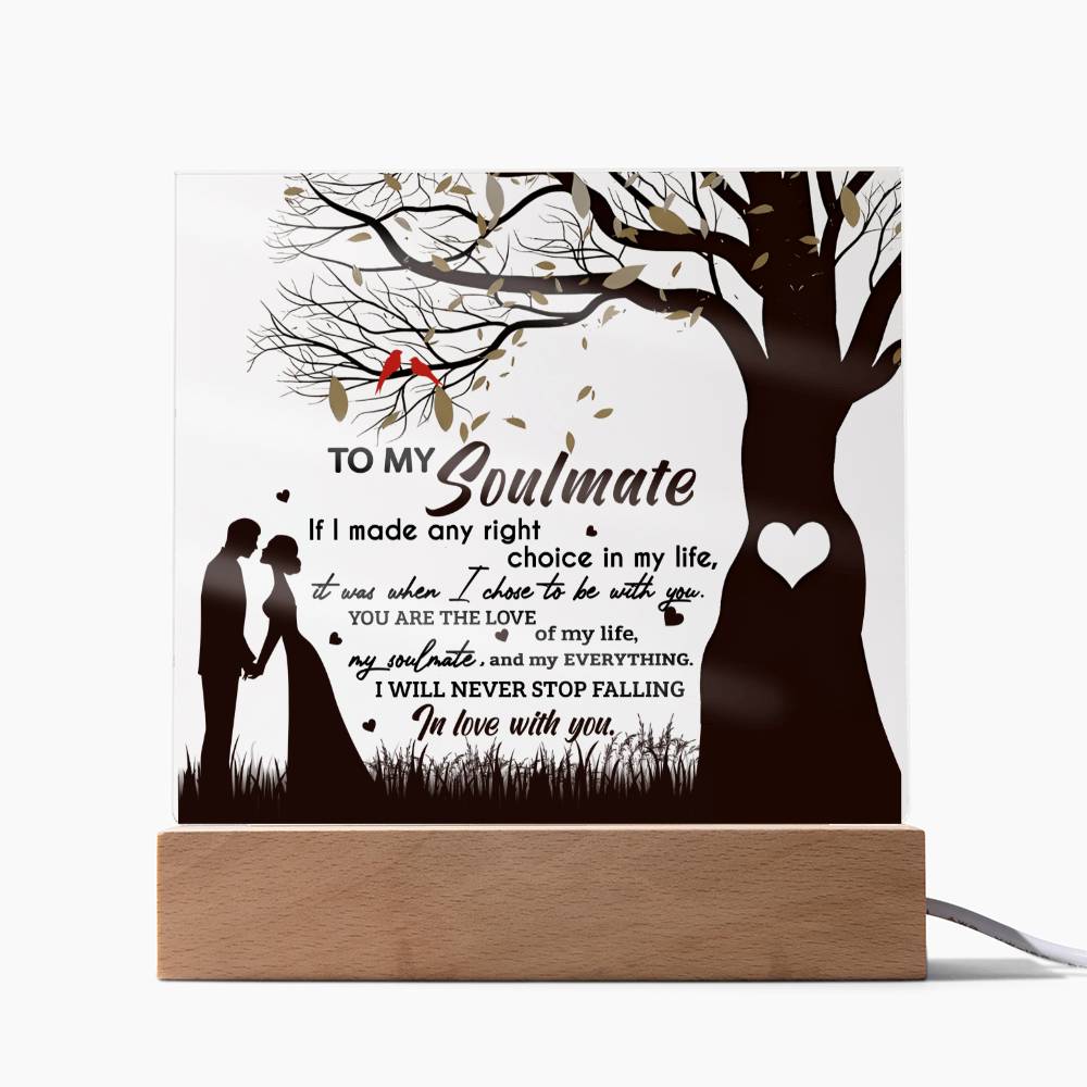 I Chose To Be With You- Acrylic Square Plaque - Gift For Soulmate