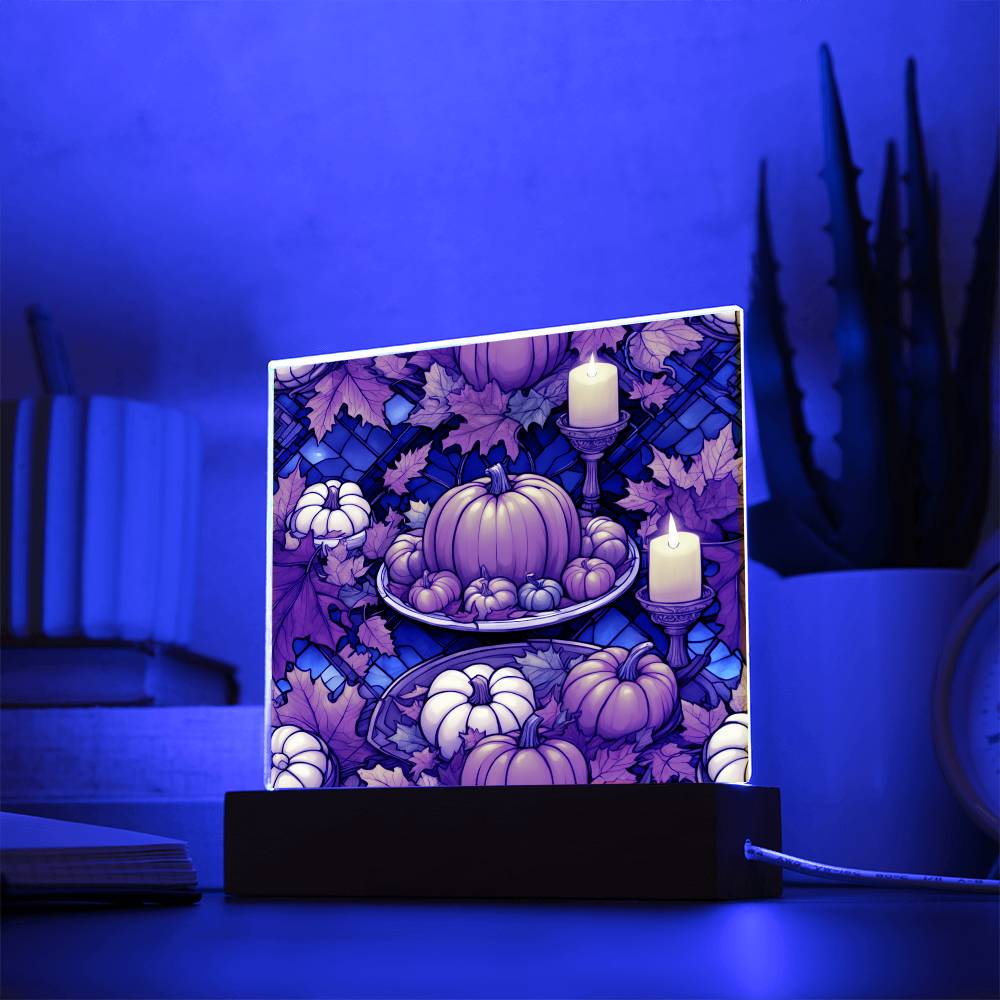 Pumpkin Feast- Thankgving Theme Acrylic Square- Home Decor