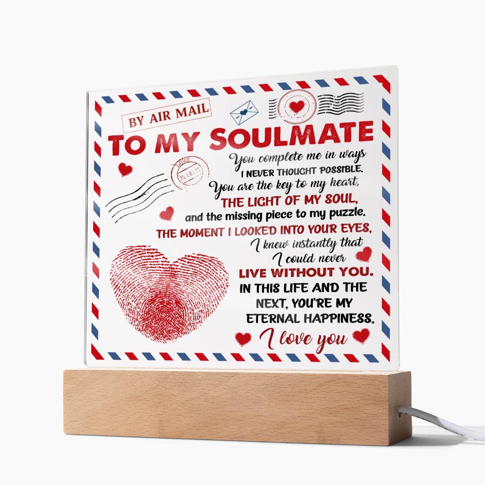 You Complete Me- Acrylic Square - Anniversary Gift, Birthday Gift, Gift For Soulmate