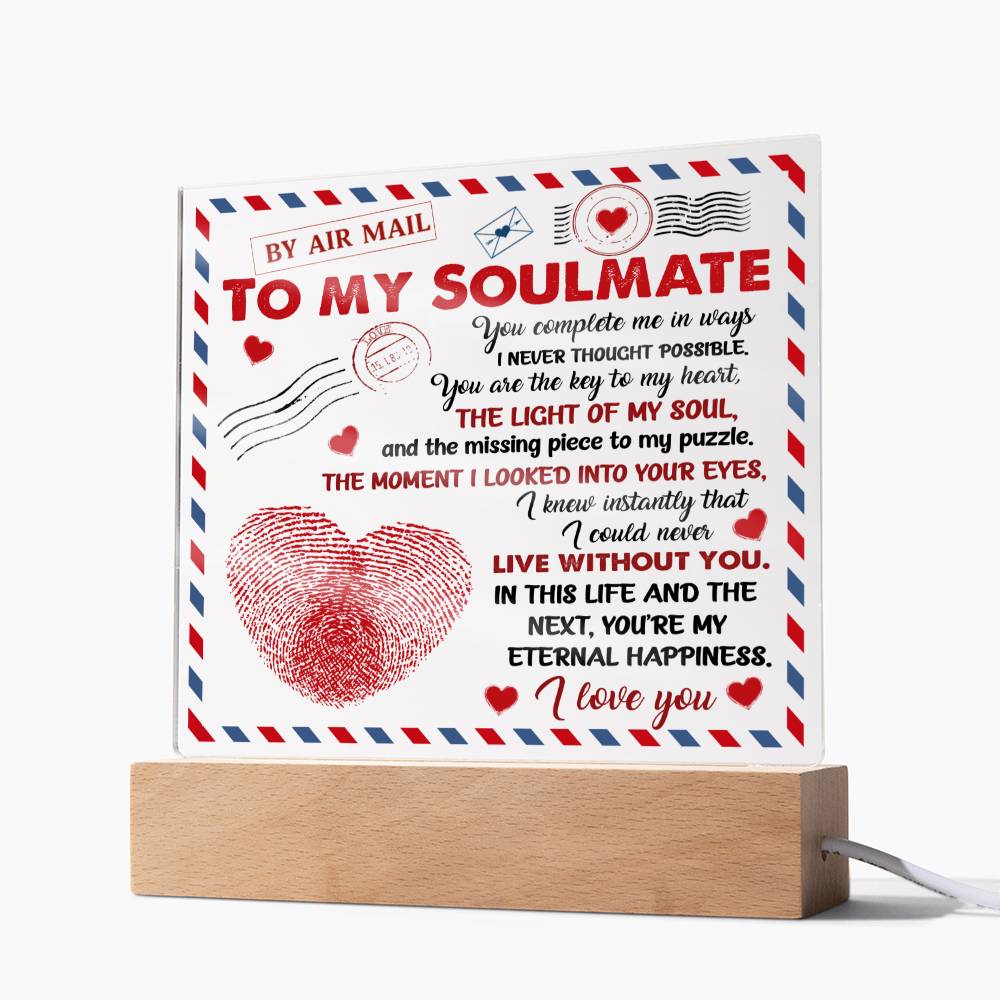 You Complete Me- Acrylic Square - Anniversary Gift, Birthday Gift, Gift For Soulmate