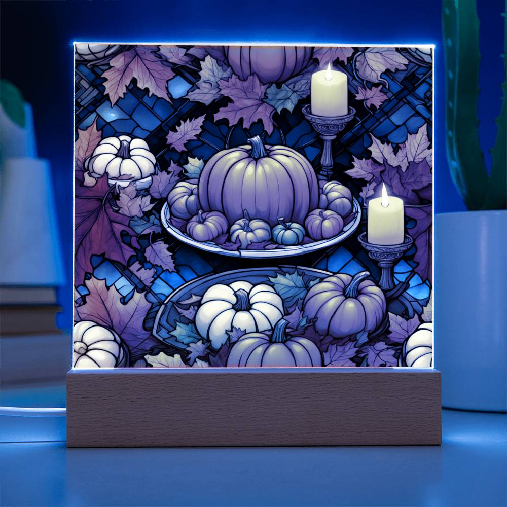 Pumpkin Feast- Thankgving Theme Acrylic Square- Home Decor