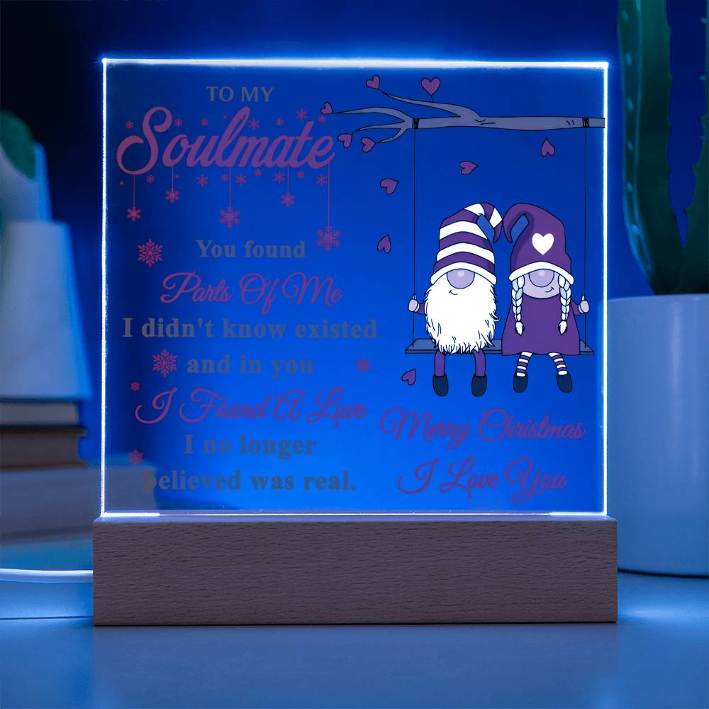 Romance in the Heartfelt Acrylic Square Plaque_ Gift For Soulmate