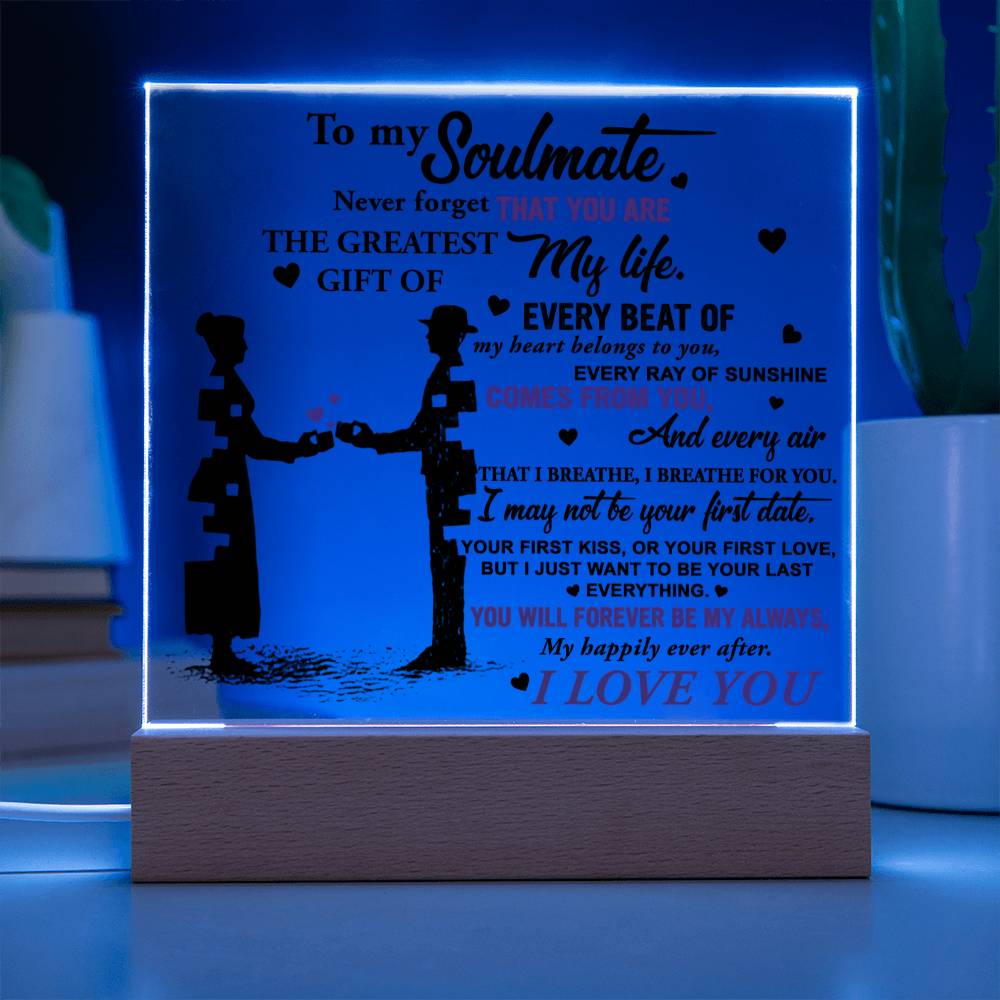 I Love You- Acrylic Square Plaque