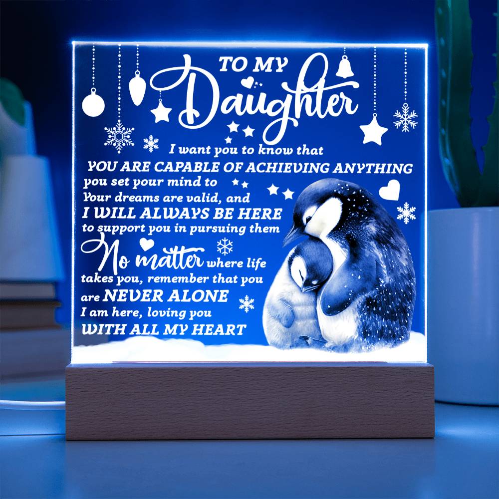 Mother and Child - Acrylic Square Plaque - Gift For Daughter