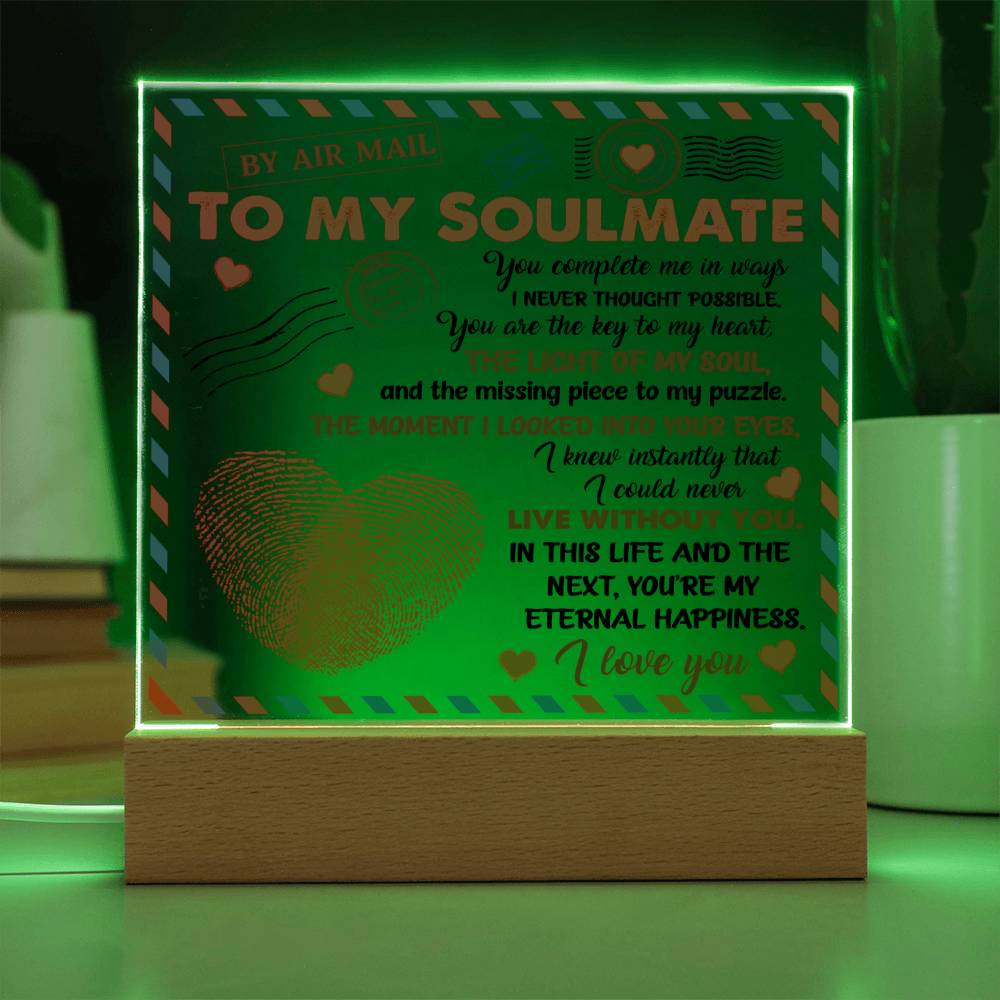 You Complete Me- Acrylic Square - Anniversary Gift, Birthday Gift, Gift For Soulmate