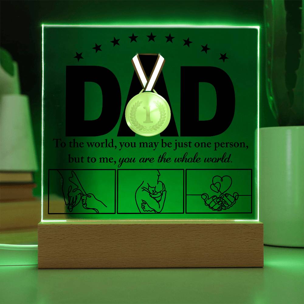 Square Acrylic Plaque Gift For Dad, Gift for Father, Birthday Gift, Father's Day Gift