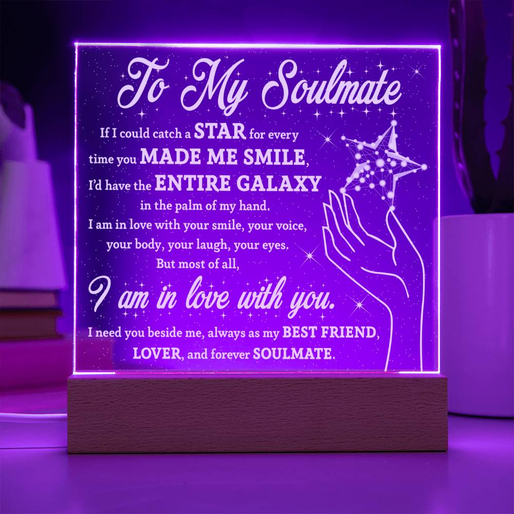 I Am In Love With You- Acrylic Square Plaque