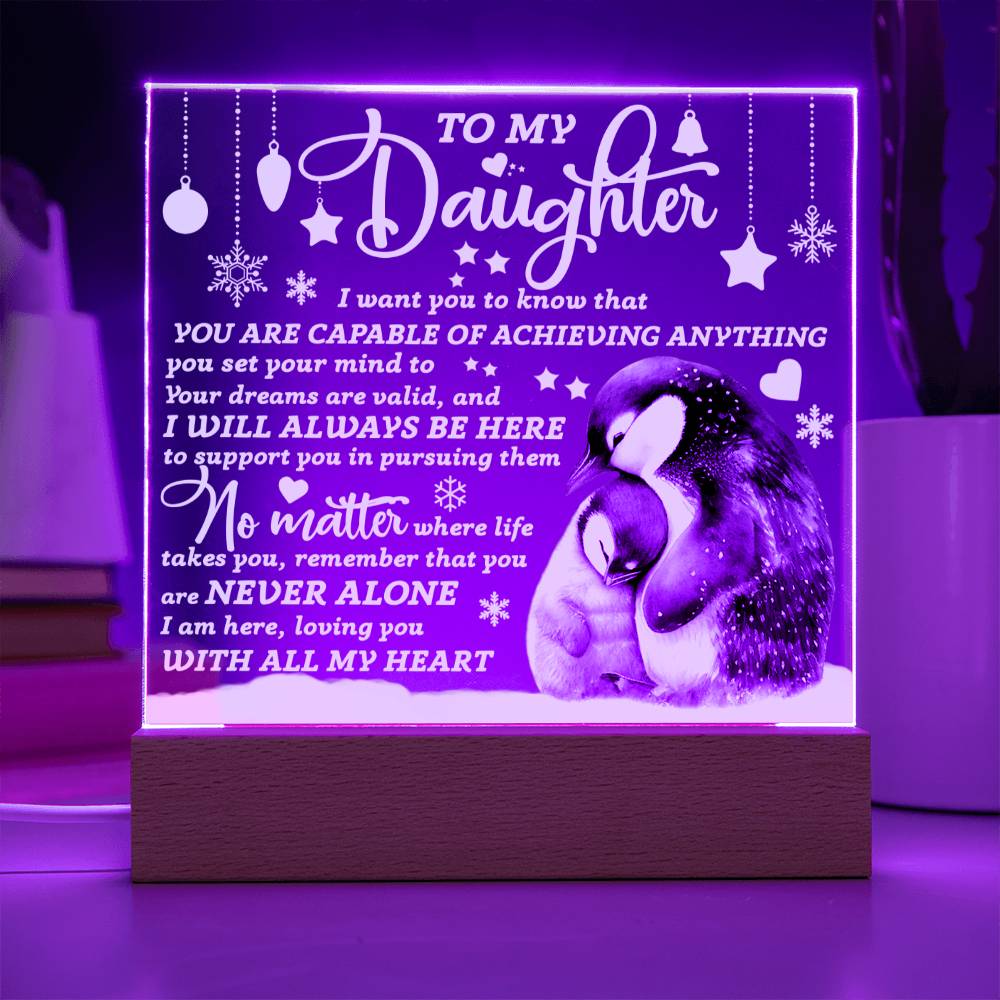 Mother and Child - Acrylic Square Plaque - Gift For Daughter