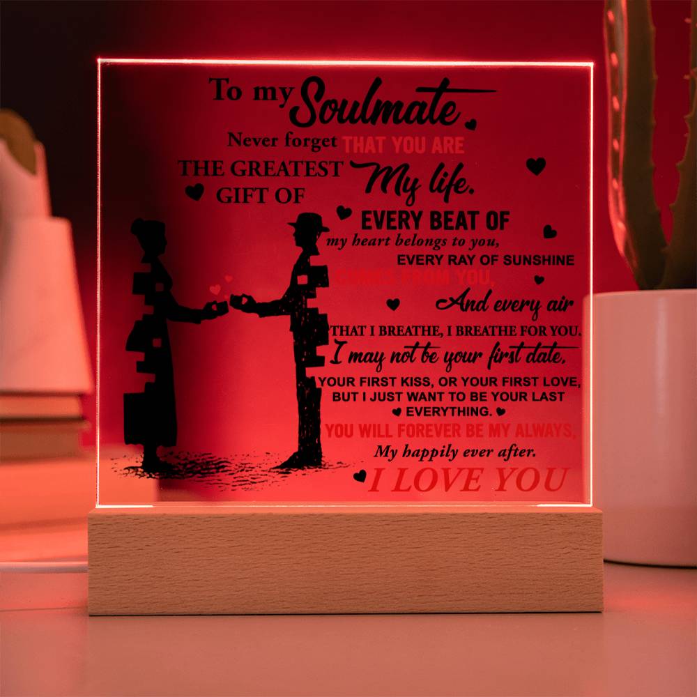 I Love You- Acrylic Square Plaque