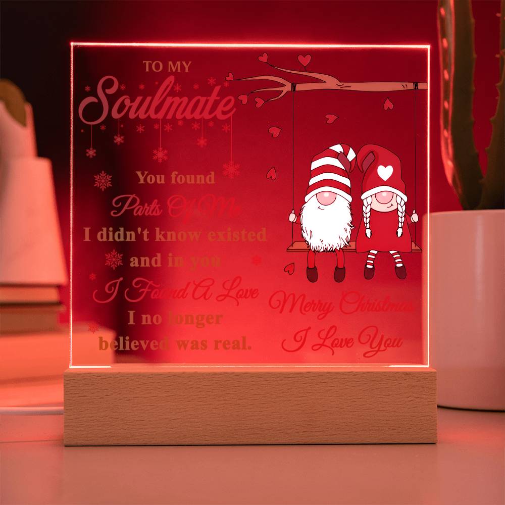 Romance in the Heartfelt Acrylic Square Plaque_ Gift For Soulmate