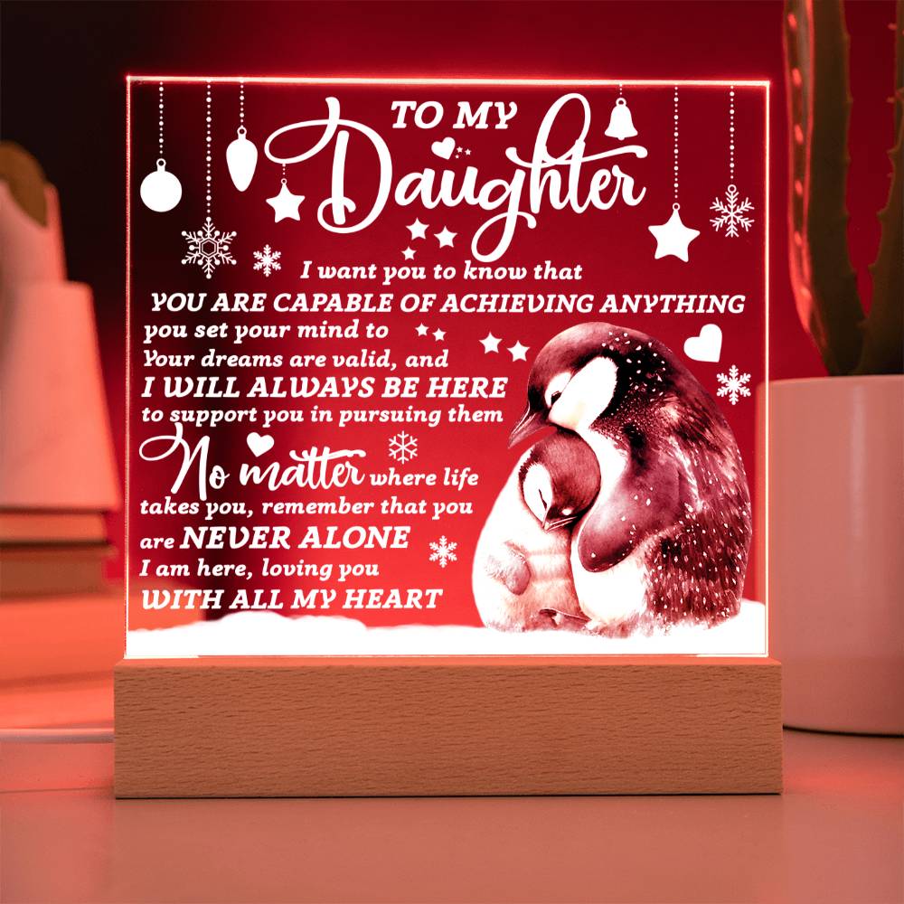 Mother and Child - Acrylic Square Plaque - Gift For Daughter