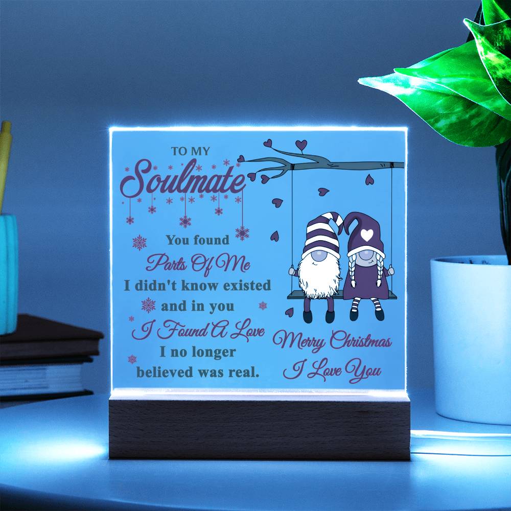 Romance in the Heartfelt Acrylic Square Plaque_ Gift For Soulmate