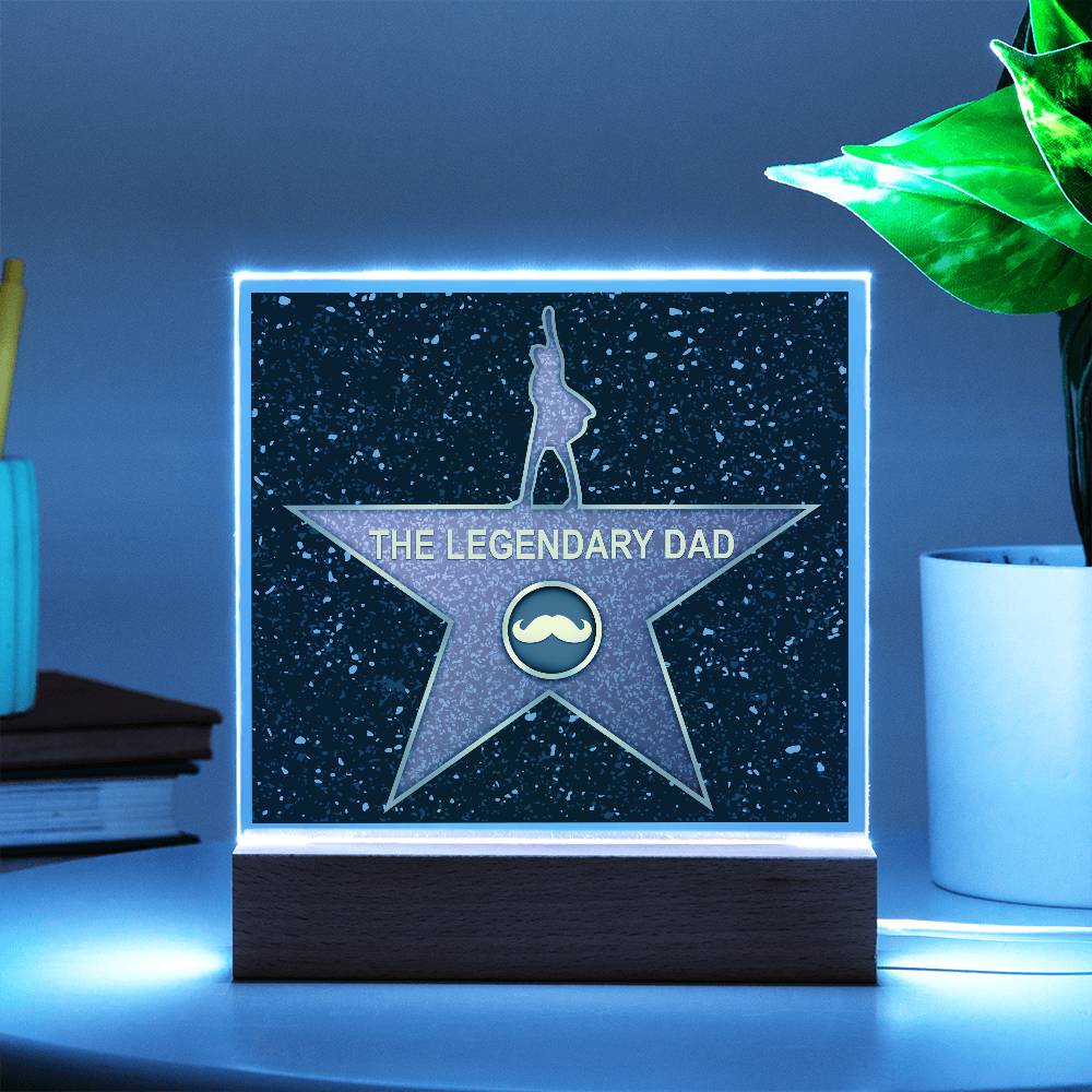 Printed Square Acrylic Plaque, Gift For Dad, Gift for Father, Father's Day Gift