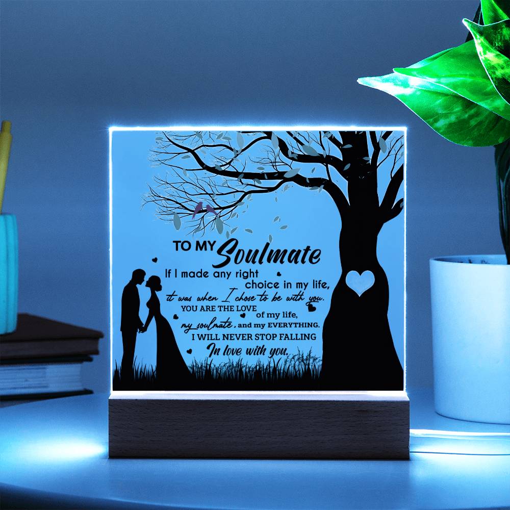 I Chose To Be With You- Acrylic Square Plaque - Gift For Soulmate