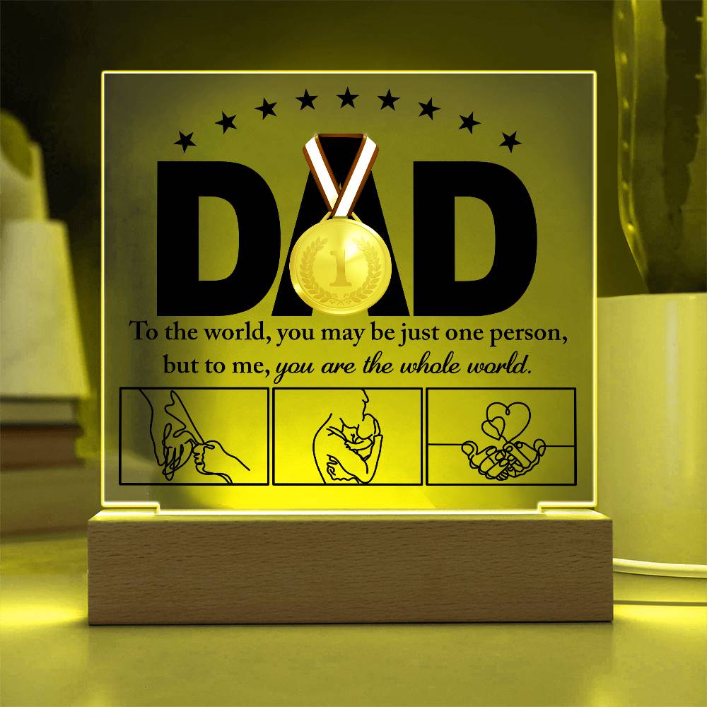 Square Acrylic Plaque Gift For Dad, Gift for Father, Birthday Gift, Father's Day Gift