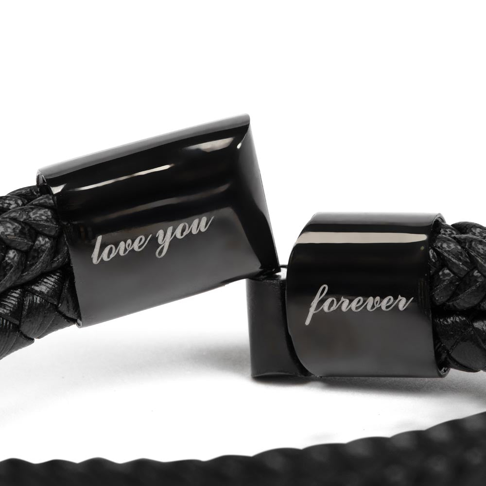 Love You Forever Vegan Leather Bracelet, Gift for Dad to be, Gift for Father to be,Birthday  Gift, Father's Day Gift