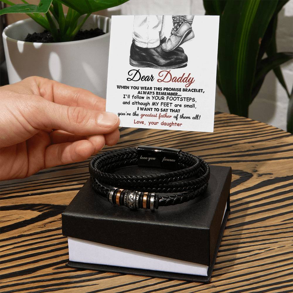 Men's "Love You Forever" bracelet gift for dad, Gift For Father,Birthday Gift, Father's Day Gift