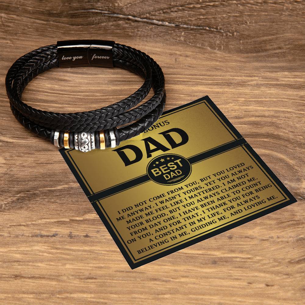 Vegan Leather Bracelet  Gift for Dad, Gift For Father, Gift For  Birthday, Father's Day Gift