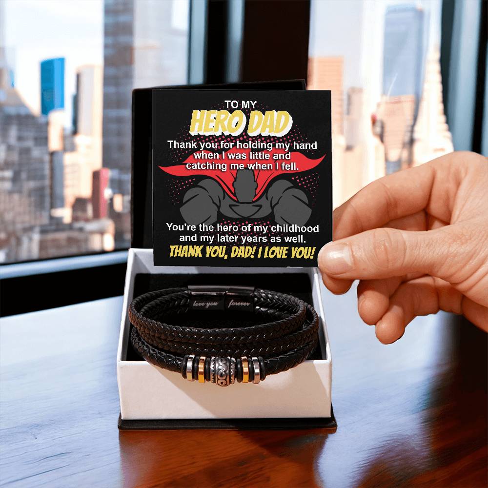 "Love You Forever" Leather Bracelet, Gift For Dad, Gift For Father, Birthday Gift, Father's Day Gift