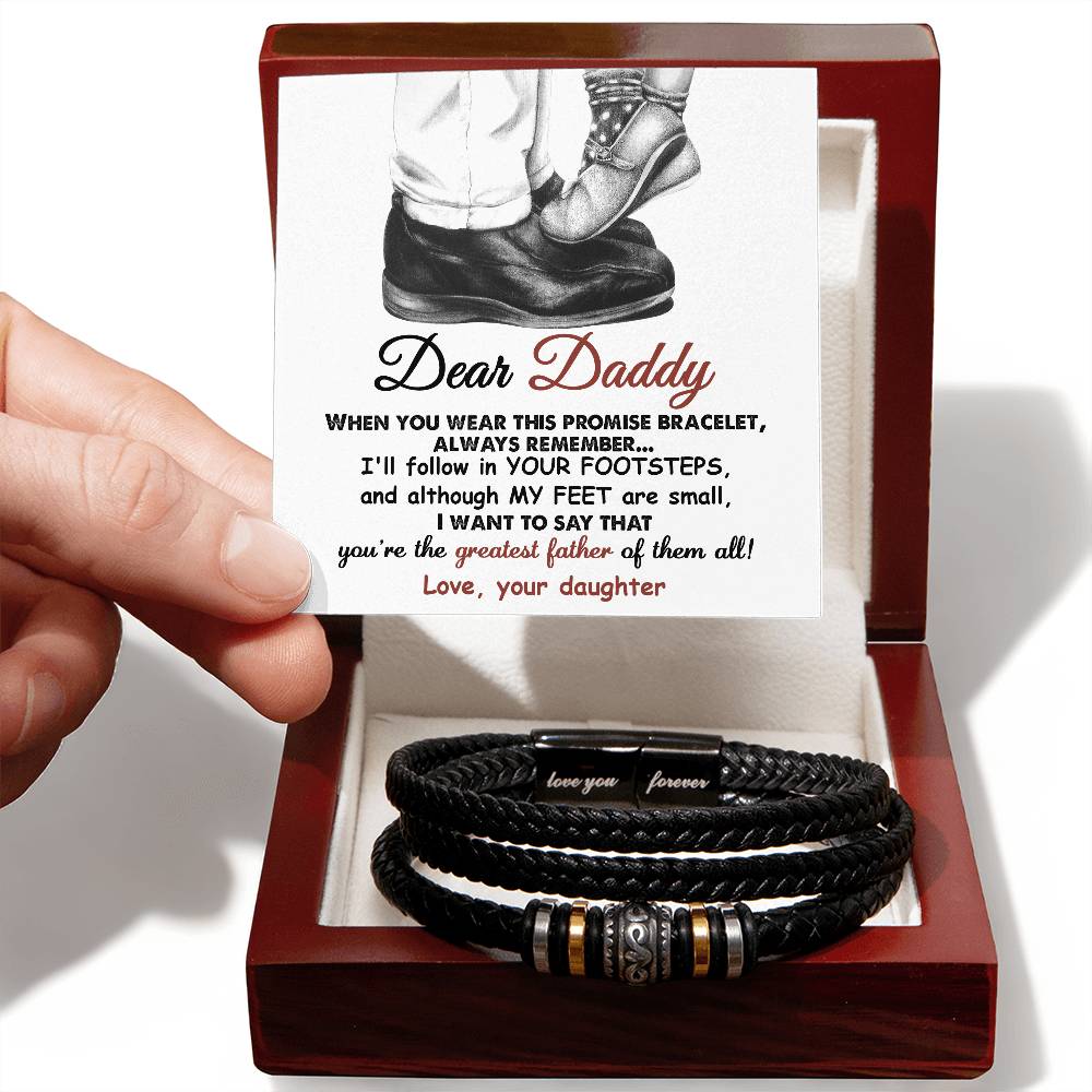 Men's "Love You Forever" bracelet gift for dad, Gift For Father,Birthday Gift, Father's Day Gift