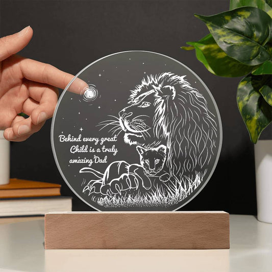 Printed Circle Acrylic Plaque, Gift  for father, Father's Day Gift