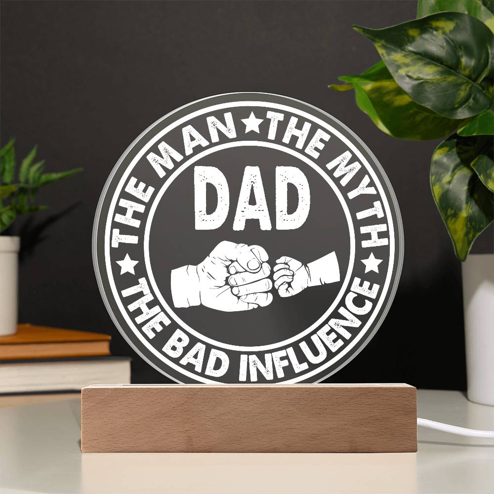 Printed Circle Acrylic Gift For Dad, Gift  For Father, Gift For Birthday, Father's Day Gift