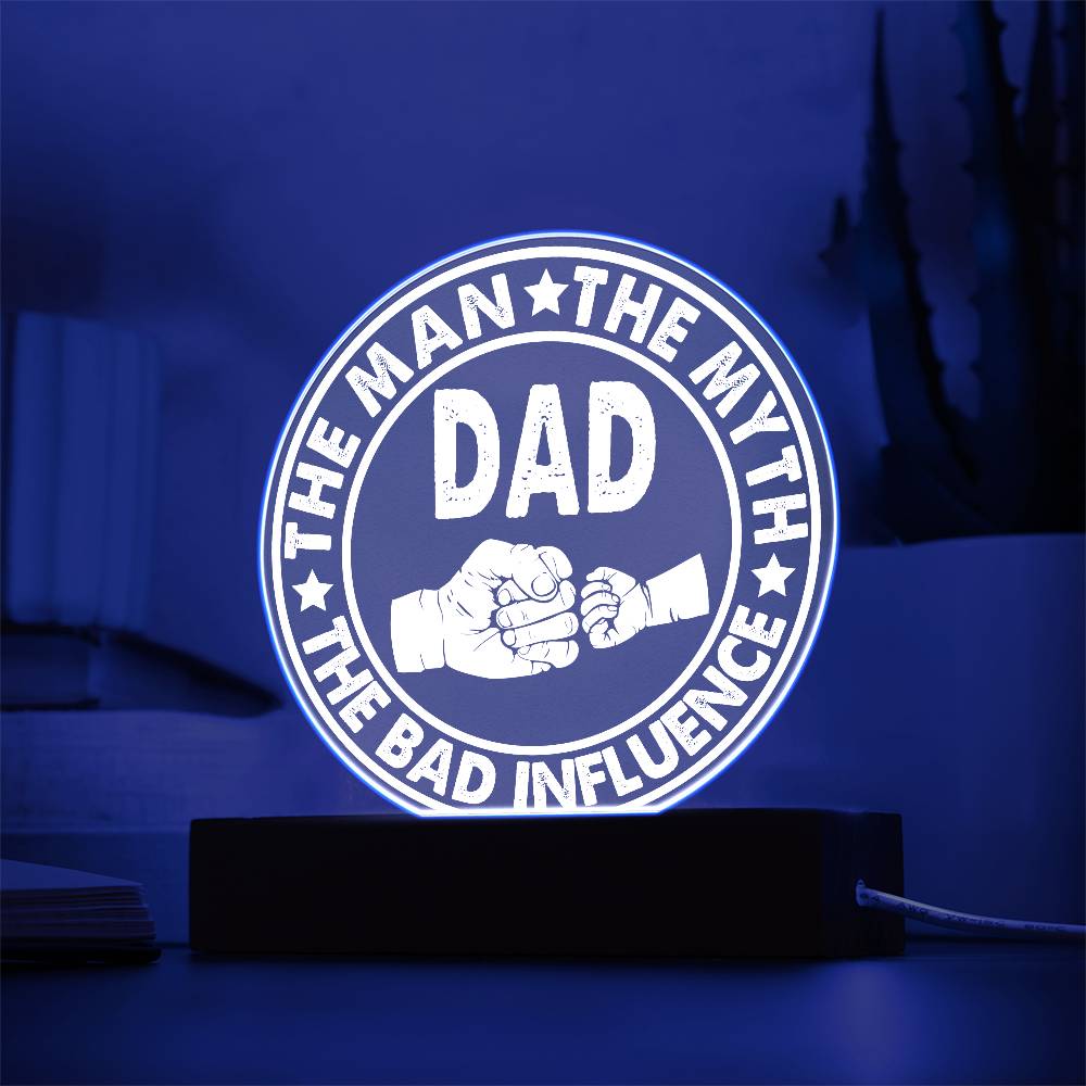 Printed Circle Acrylic Gift For Dad, Gift  For Father, Gift For Birthday, Father's Day Gift