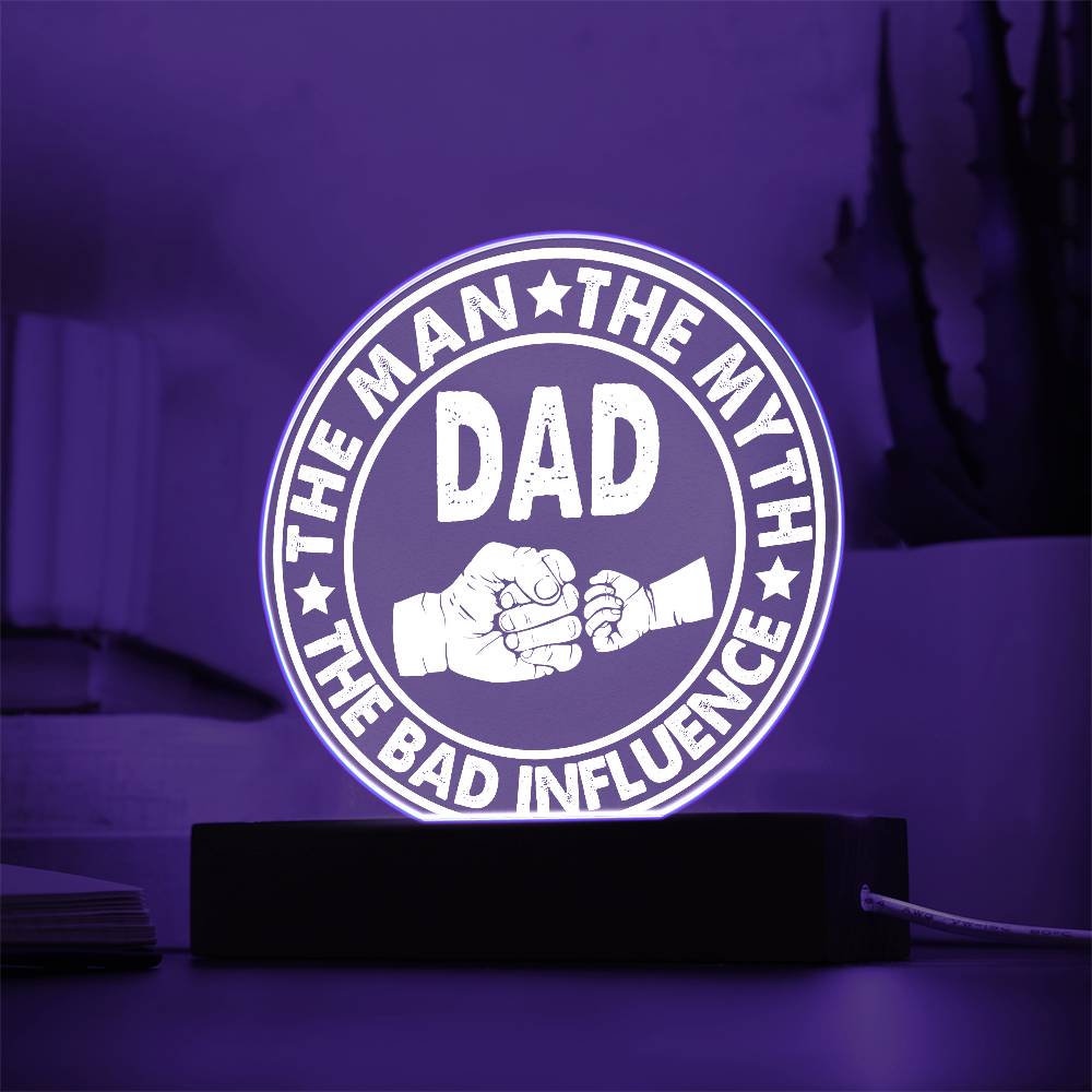 Printed Circle Acrylic Gift For Dad, Gift  For Father, Gift For Birthday, Father's Day Gift