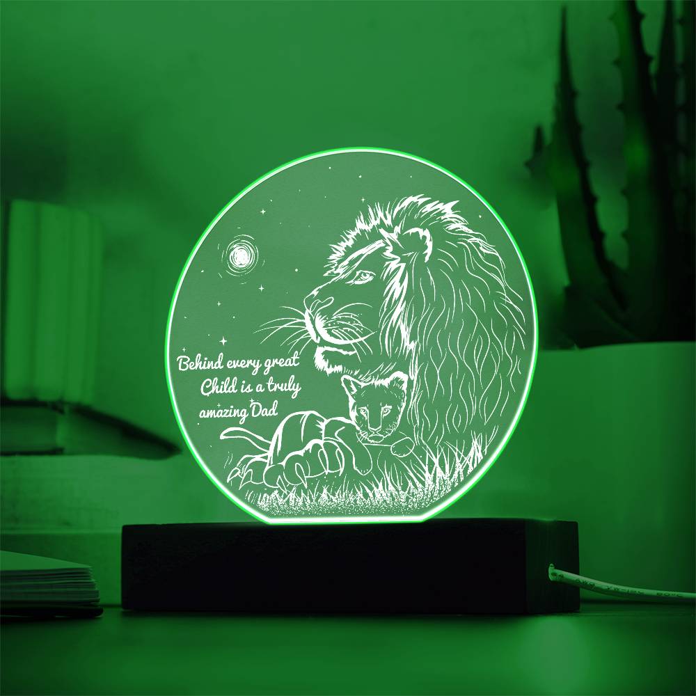 Printed Circle Acrylic Plaque, Gift  for father, Father's Day Gift