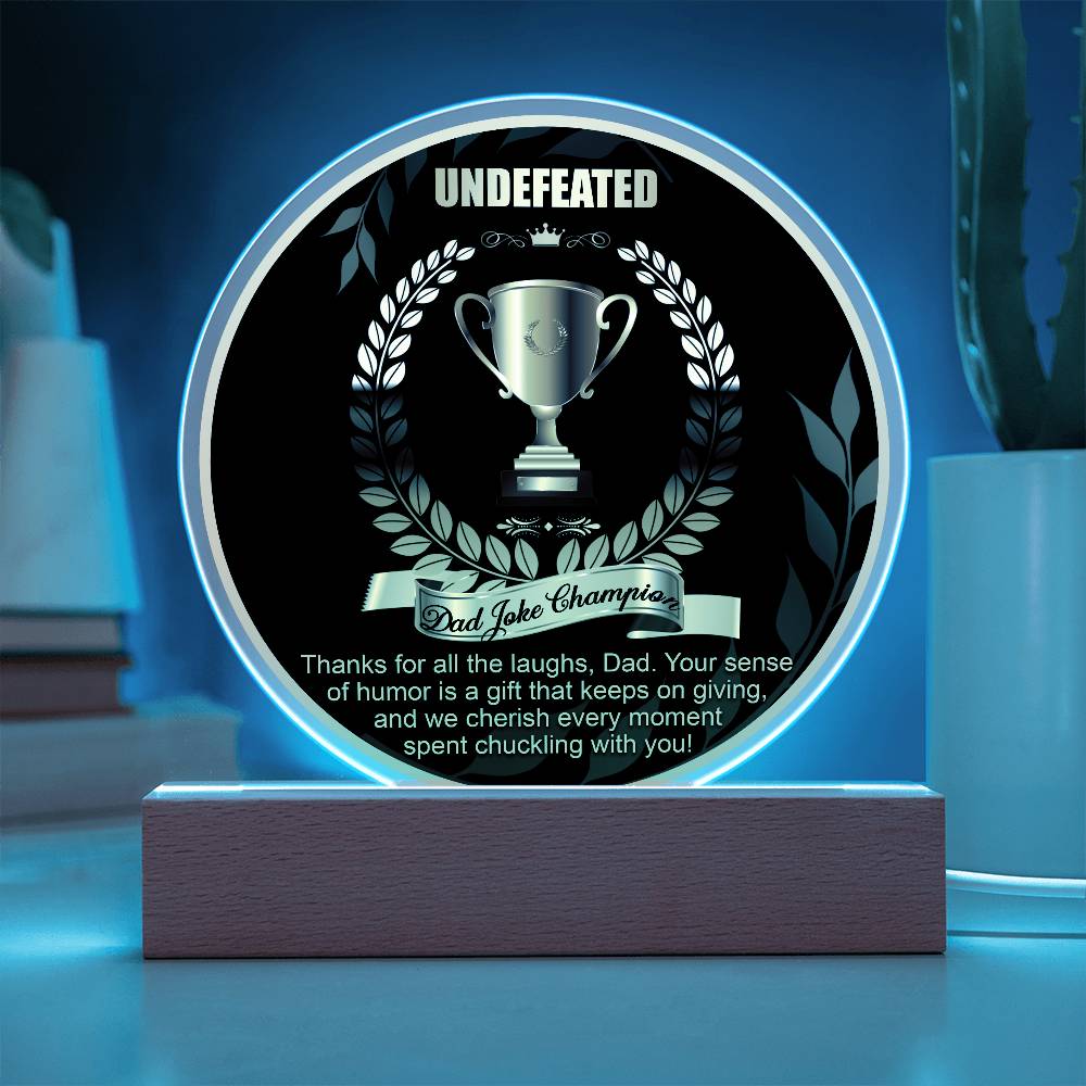 Printed Circle Acrylic Plaque, Gift For Dad, Gift for Father, Birthday Gift, Father's Day Gift