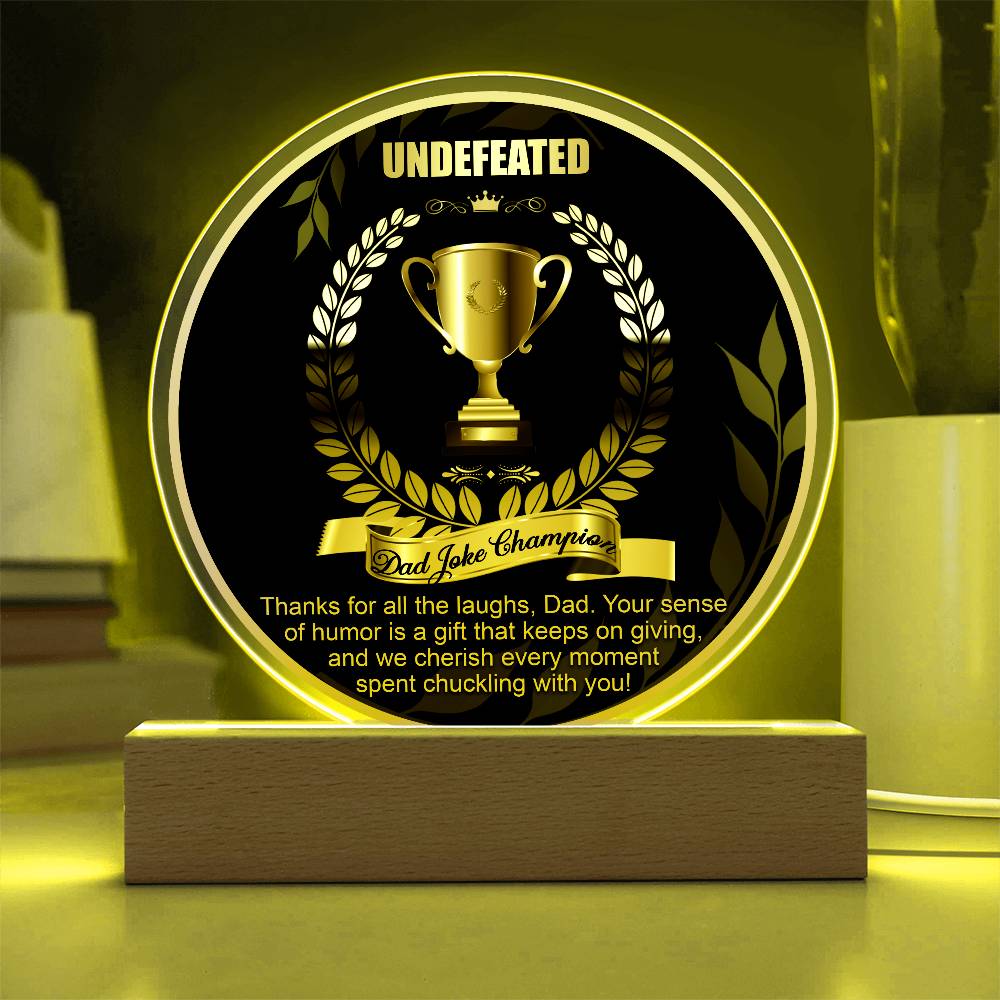 Printed Circle Acrylic Plaque, Gift For Dad, Gift for Father, Birthday Gift, Father's Day Gift