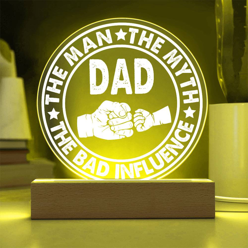 Printed Circle Acrylic Gift For Dad, Gift  For Father, Gift For Birthday, Father's Day Gift