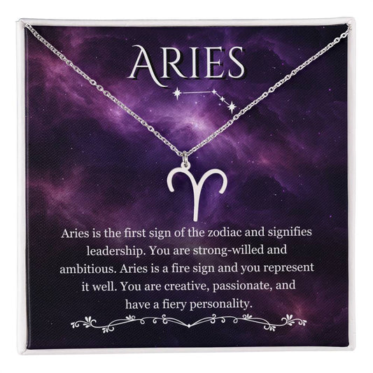 Aries- Zodiac Symbol Necklace