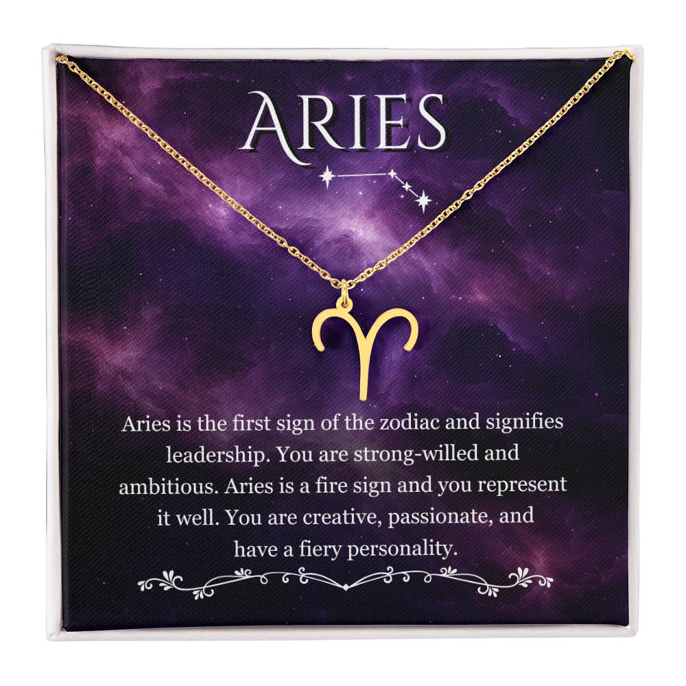 Aries- Zodiac Symbol Necklace