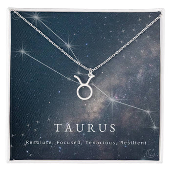 ZODIAC NECKLACE- Taurus Sign-  Birthday Gift