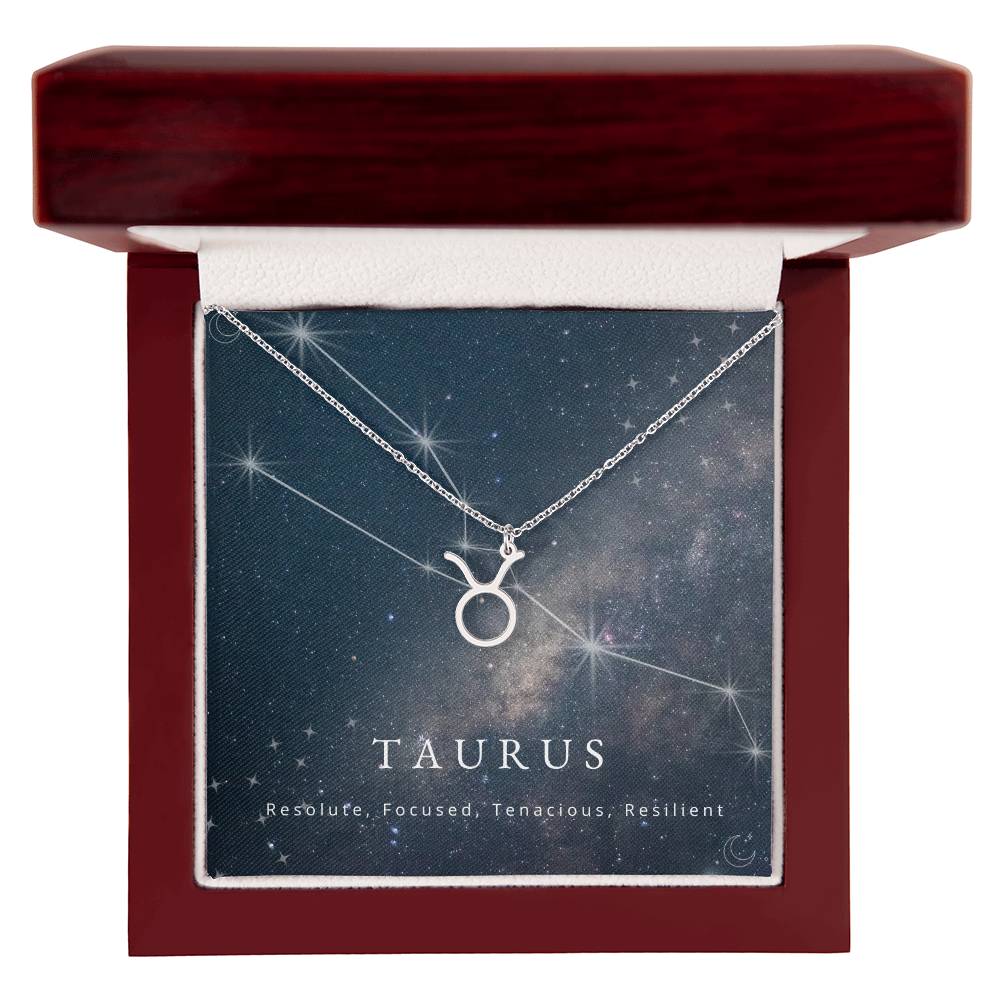 ZODIAC NECKLACE- Taurus Sign-  Birthday Gift