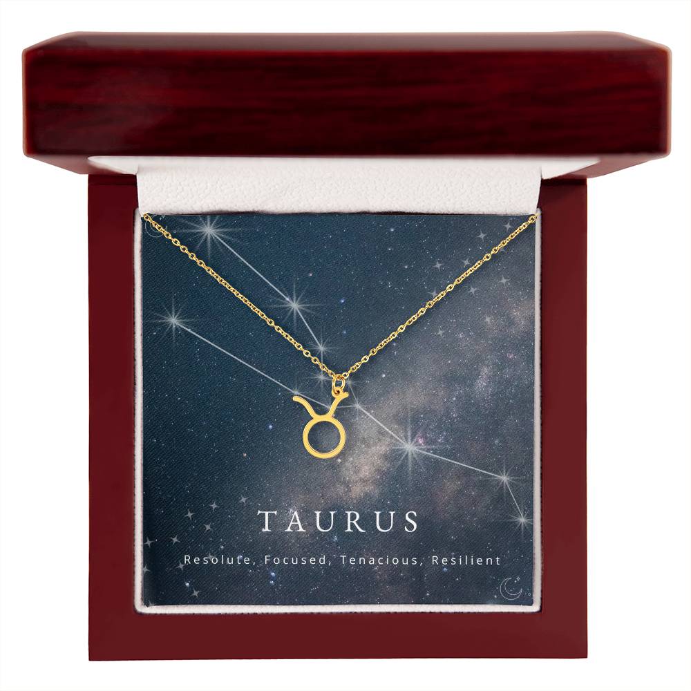 ZODIAC NECKLACE- Taurus Sign-  Birthday Gift