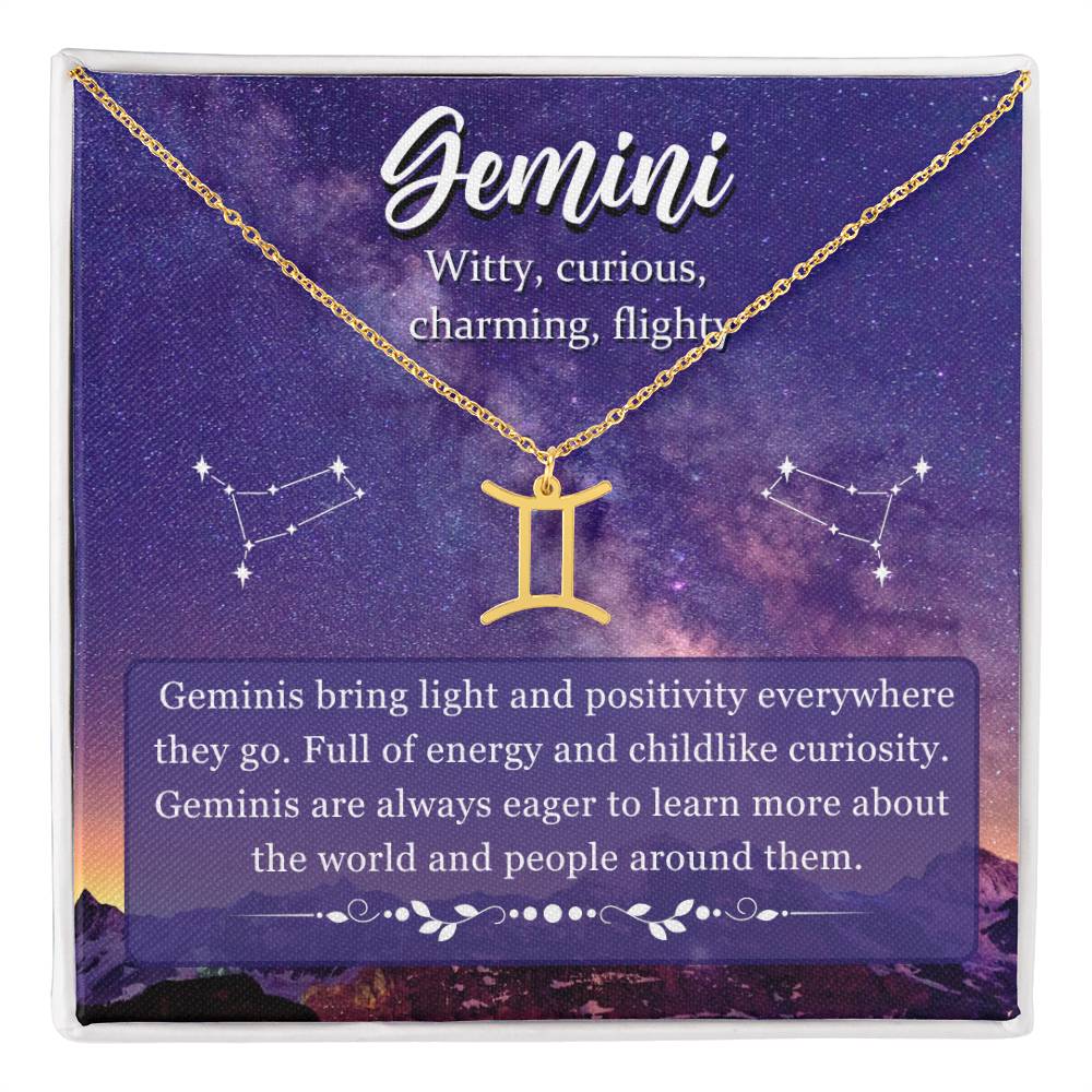 Gemini - Zodiac  Symbol Neckalce