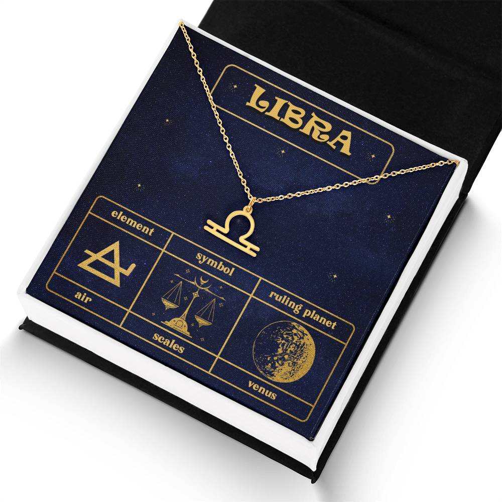 Libra- Zodiac Symbol Necklace