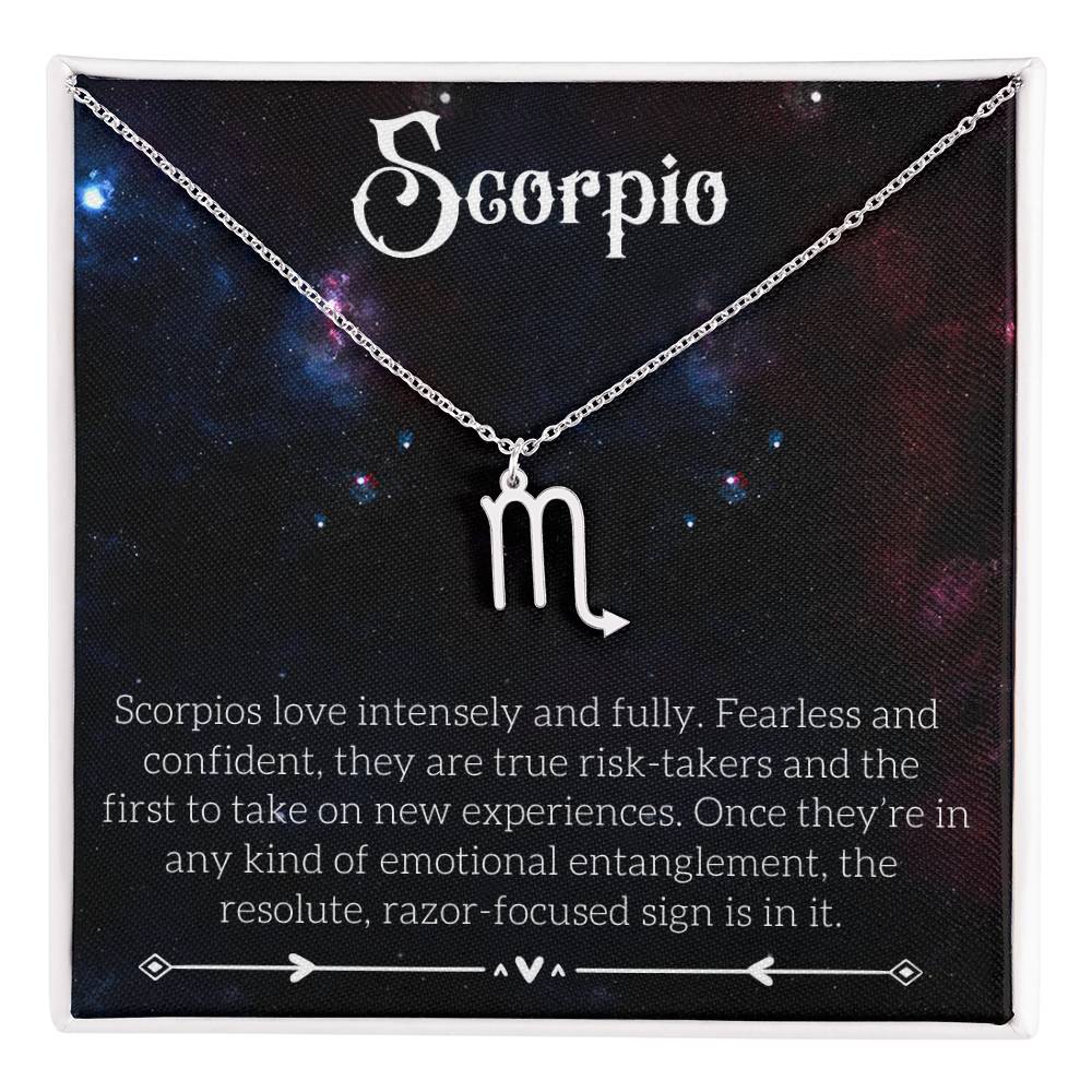 Scorpio- Zodiac Symbol Necklace