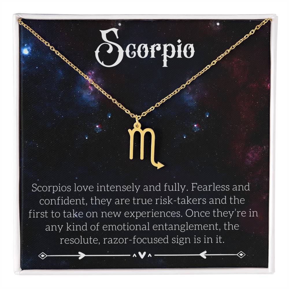 Scorpio- Zodiac Symbol Necklace