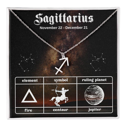 Sagittarius- Zodiac Symbol Necklace