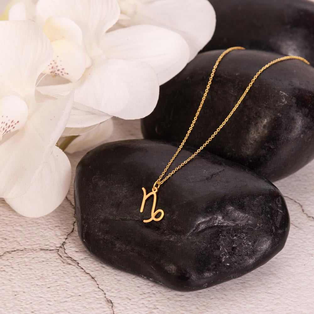 Capricorn- Zodiac Symbol Necklace