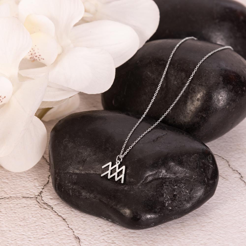 Aquarius- Zodiac Symbol Necklace