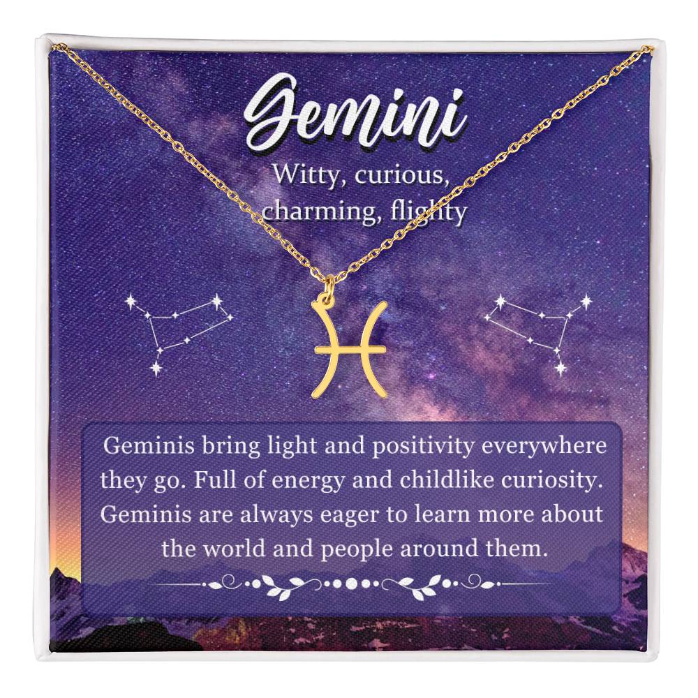 Gemini - Zodiac  Symbol Neckalce